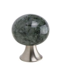 Bead Straight - Knob - Green Marble - Furnipart