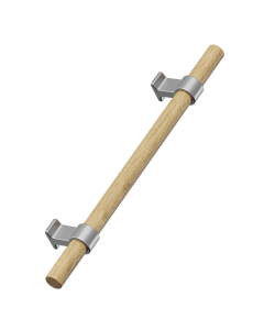 Bond Handle - Oak / Stainless Steel Look