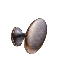 Oval Simple Knob - Antique Brown