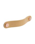Loop Round Handle - Natural leather / Polished Copper - Beslag Design
